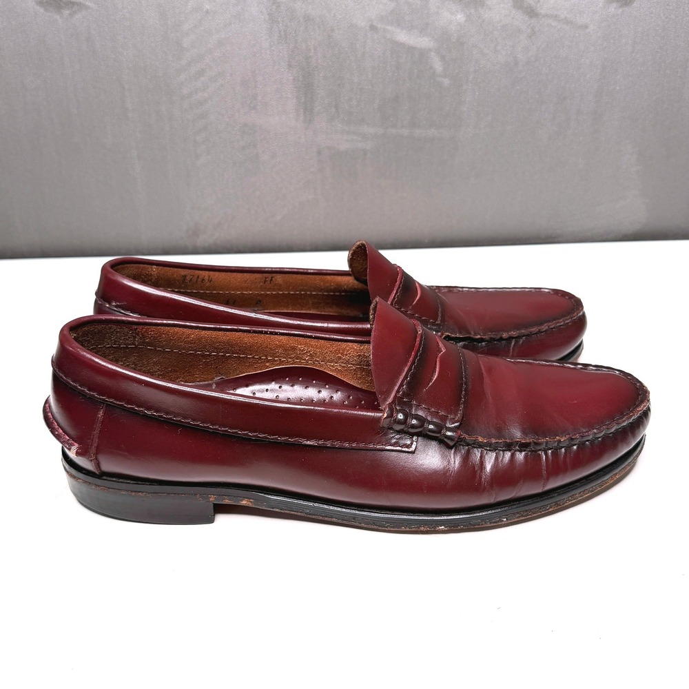 Vtg Dexter Penny Loafers Men 11B Oxblood Leather Dress Shoes Academia Collegiate